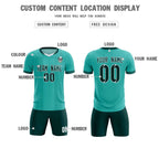 Custom Bright Green Classic Striped Personalized Soccer Tops/Sets Jersey
