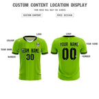 Custom Neon Green Classic Striped Personalized Soccer Tops/Sets Jersey