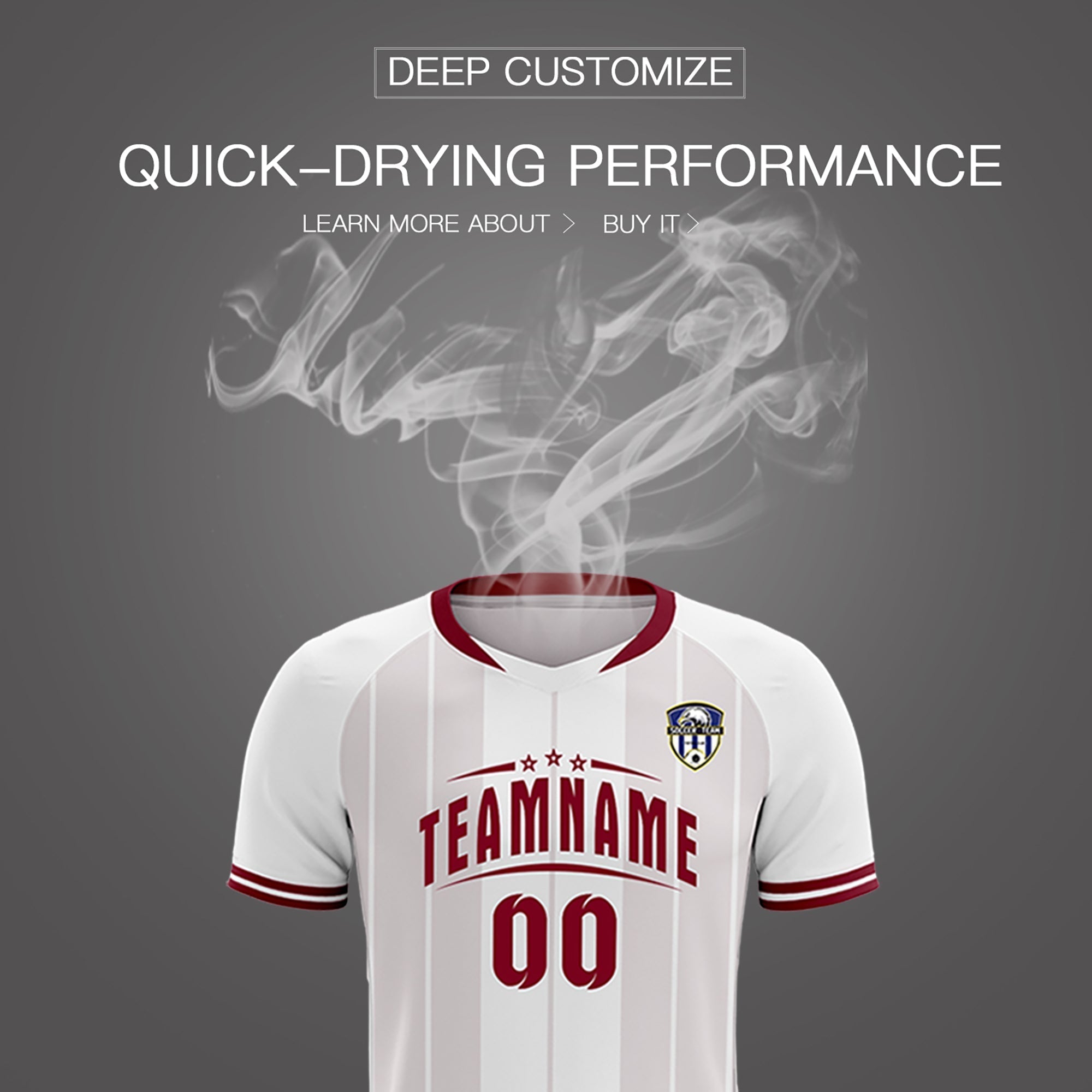 Custom White Classic Striped Personalized Soccer Tops/Sets Jersey