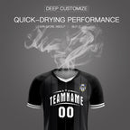 Custom Black Classic Striped Personalized Soccer Tops/Sets Jersey