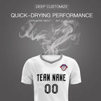 Custom White Gray Training Uniform For Men Soccer Sets Jersey