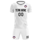 Custom White Gray Training Uniform For Men Soccer Sets Jersey