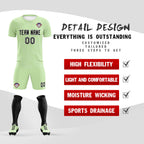 Custom Green White Training Uniform For Men Soccer Sets Jersey