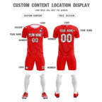 Custom Red Light Pink Training Uniform For Men Soccer Sets Jersey