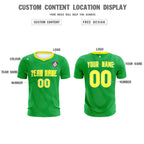 Custom Kelly Green Gold Training Uniform For Men Soccer Sets Jersey