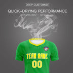 Custom Kelly Green Gold Training Uniform For Men Soccer Sets Jersey