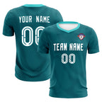 Custom Aqua Aqua Training Uniform For Men Soccer Sets Jersey
