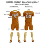 Custom Light Brown Khaki Training Uniform For Men Soccer Sets Jersey