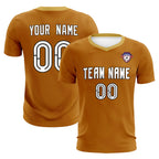 Custom Light Brown Khaki Training Uniform For Men Soccer Sets Jersey