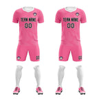 Custom Pink White Training Uniform For Men Soccer Sets Jersey