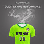 Custom Neon Green Kelly Green Training Uniform For Men Soccer Sets Jersey