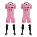 Custom Light Pink White Training Uniform For Men Soccer Sets Jersey