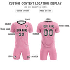 Custom Light Pink White Training Uniform For Men Soccer Sets Jersey