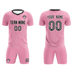 Custom Light Pink White Training Uniform For Men Soccer Sets Jersey