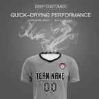 Custom Dark Gray White Training Uniform For Men Soccer Sets Jersey