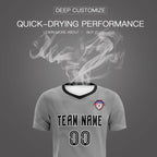 Custom Dark Gray White Training Uniform For Men Soccer Sets Jersey