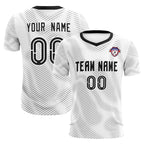 Custom White Black Training Uniform For Men Soccer Sets Jersey