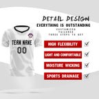 Custom White Black Training Uniform For Men Soccer Sets Jersey