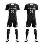 Custom Black White Training Uniform For Men Soccer Sets Jersey