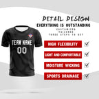 Custom Black White Training Uniform For Men Soccer Sets Jersey