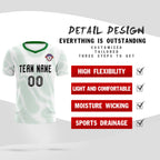 Custom White Kelly Green Training Uniform For Men Soccer Sets Jersey
