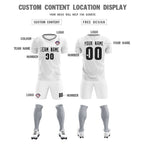 Custom White Gray Training Uniform For Men Soccer Sets Jersey