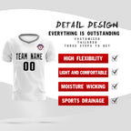 Custom White Gray Training Uniform For Men Soccer Sets Jersey