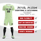 Custom Green White Training Uniform For Men Soccer Sets Jersey