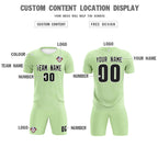 Custom Green White Training Uniform For Men Soccer Sets Jersey