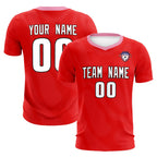 Custom Red Light Pink Training Uniform For Men Soccer Sets Jersey