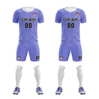 Custom Light Purple White Training Uniform For Men Soccer Sets Jersey
