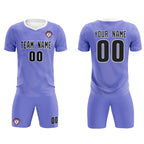 Custom Light Purple White Training Uniform For Men Soccer Sets Jersey