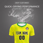 Custom Gold Kelly Green Training Uniform For Men Soccer Sets Jersey