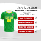 Custom Kelly Green Gold Training Uniform For Men Soccer Sets Jersey