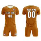 Custom Light Brown Khaki Training Uniform For Men Soccer Sets Jersey