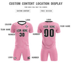 Custom Light Pink White Training Uniform For Men Soccer Sets Jersey