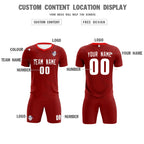 Custom Crimson Red Training Uniform For Men Soccer Sets Jersey