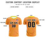 Custom Light Orange Gold Training Uniform For Men Soccer Sets Jersey