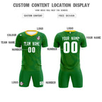 Custom Kelly Green Yellow Training Uniform For Men Soccer Sets Jersey