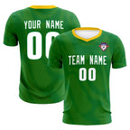 Custom Kelly Green Yellow Training Uniform For Men Soccer Sets Jersey