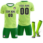 Custom Green Kelly Green Training Uniform For Men Soccer Sets Jersey