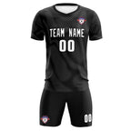 Custom Black White Training Uniform For Men Soccer Sets Jersey