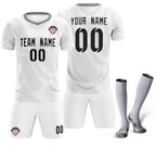 Custom White Gray Training Uniform For Men Soccer Sets Jersey