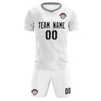 Custom White Gray Training Uniform For Men Soccer Sets Jersey