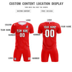 Custom Red Light Pink Training Uniform For Men Soccer Sets Jersey