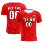Custom Red Light Pink Training Uniform For Men Soccer Sets Jersey