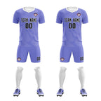 Custom Light Purple White Training Uniform For Men Soccer Sets Jersey
