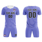 Custom Light Purple White Training Uniform For Men Soccer Sets Jersey