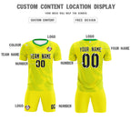 Custom Gold Kelly Green Training Uniform For Men Soccer Sets Jersey