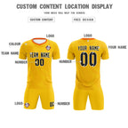 Custom Yellow Orange Training Uniform For Men Soccer Sets Jersey